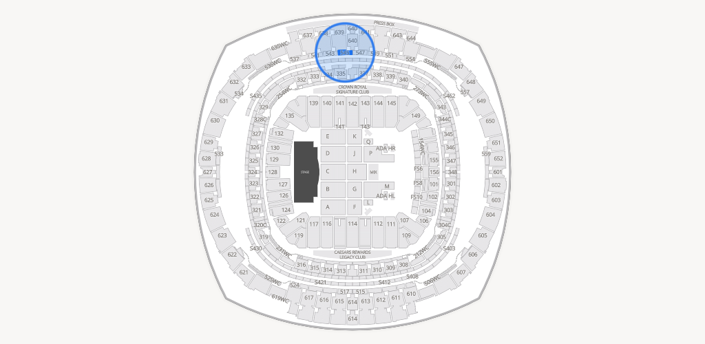 Caesars Superdome Seating Chart