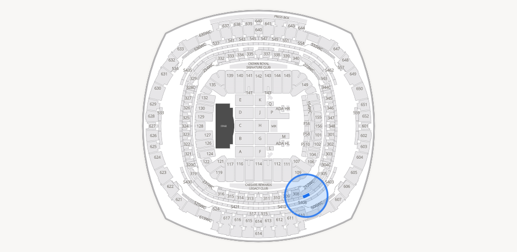 Caesars Superdome Seating Chart