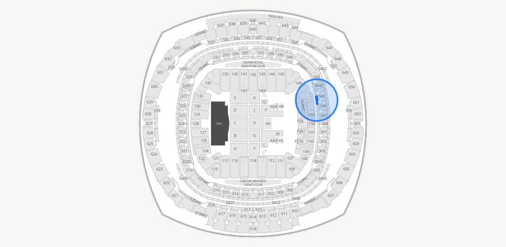 Caesars Superdome Seating Chart