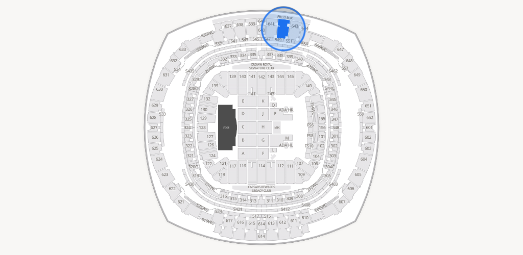 Caesars Superdome Seating Chart