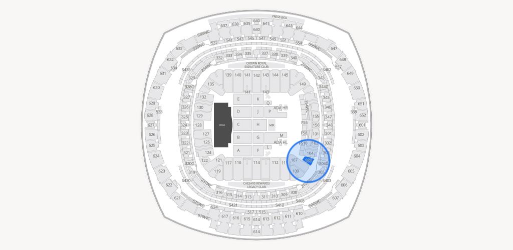 Caesars Superdome Seating Chart
