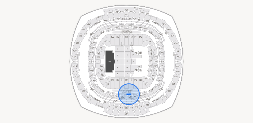 Caesars Superdome Seating Chart