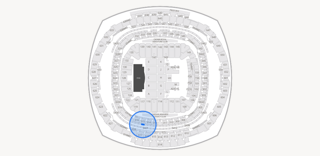Caesars Superdome Seating Chart