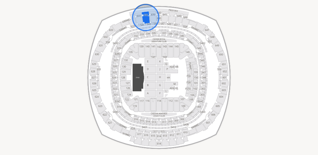 Caesars Superdome Seating Chart