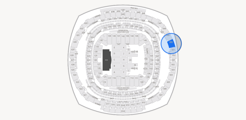 Caesars Superdome Seating Chart