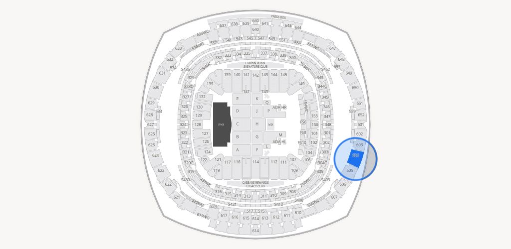 Caesars Superdome Seating Chart