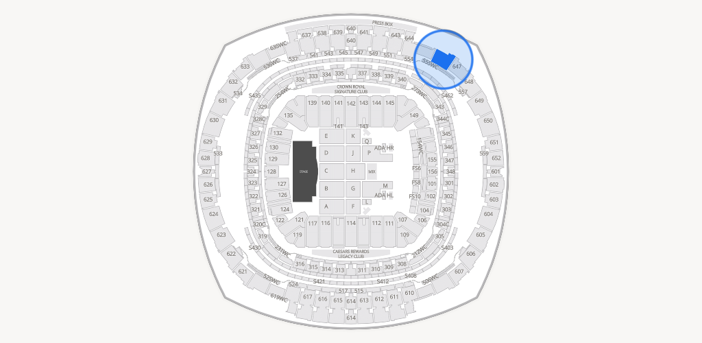Caesars Superdome Seating Chart
