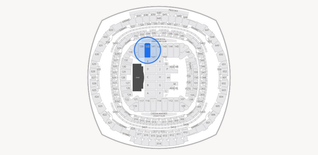 Caesars Superdome Seating Chart