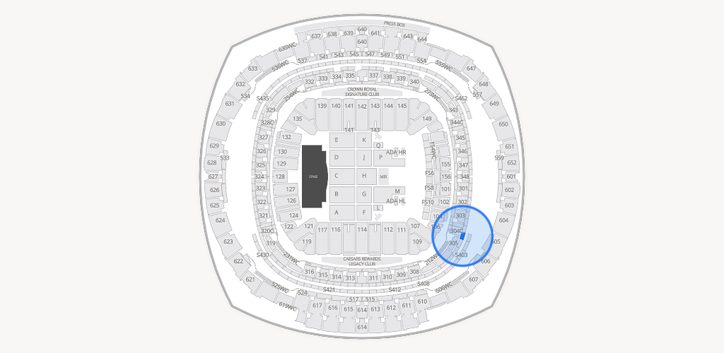 Caesars Superdome Seating Chart