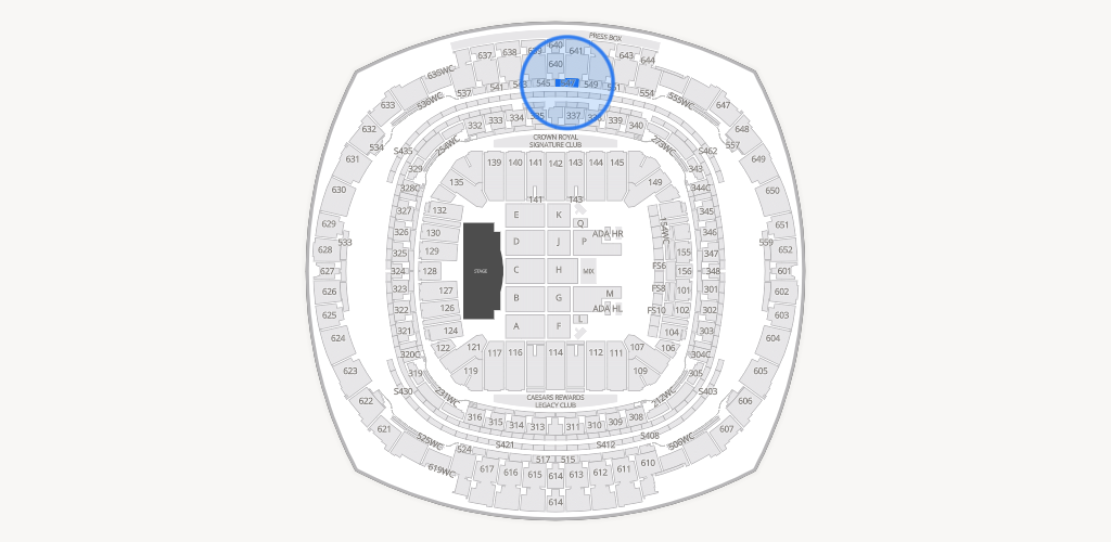 Caesars Superdome Seating Chart