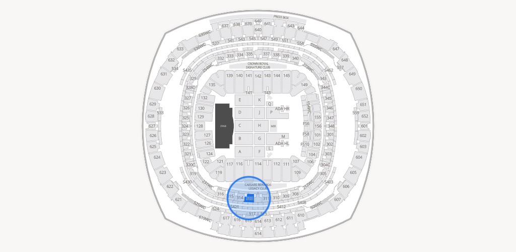 Caesars Superdome Seating Chart