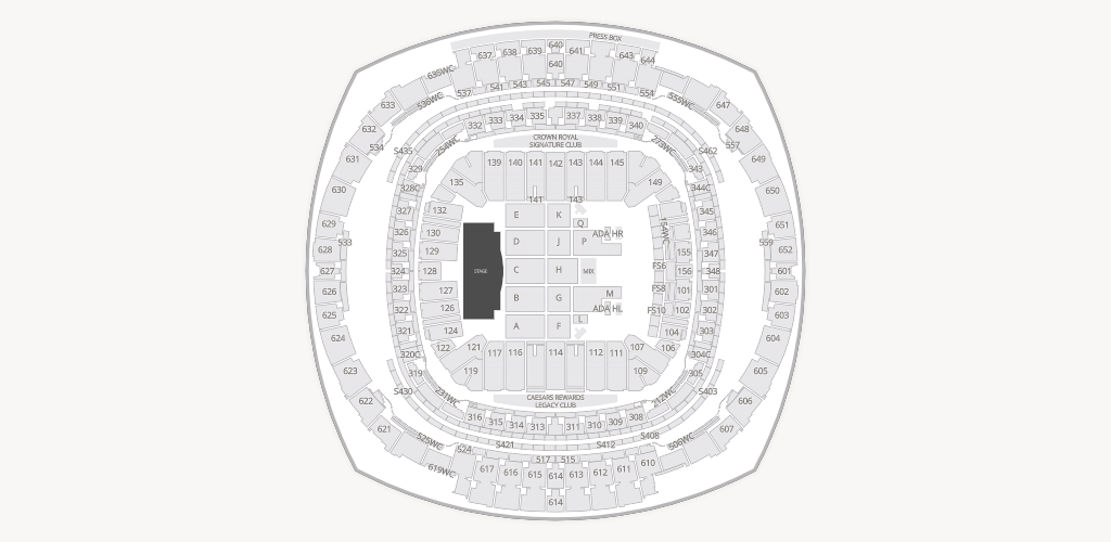 Caesars Superdome Seating Chart
