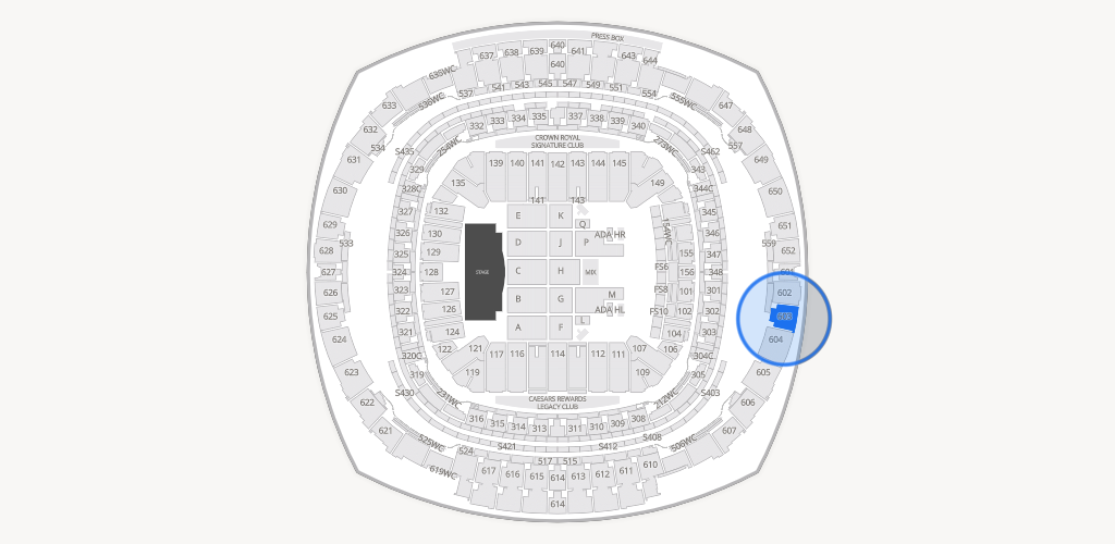 Caesars Superdome Seating Chart