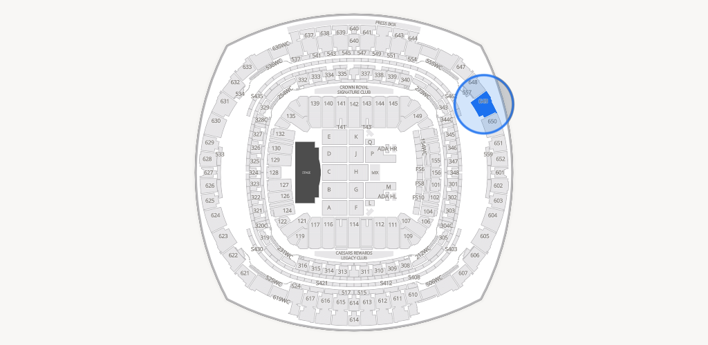 Caesars Superdome Seating Chart