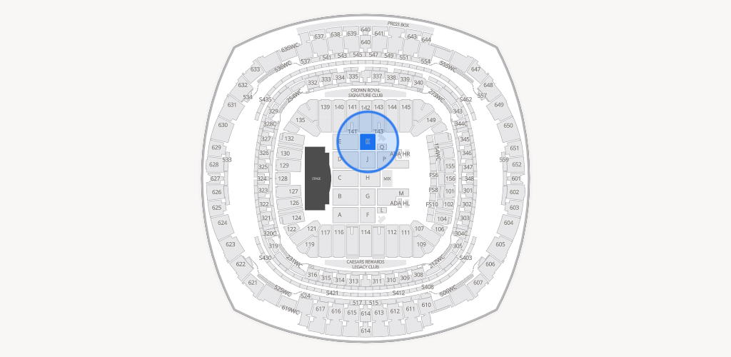 Caesars Superdome Seating Chart