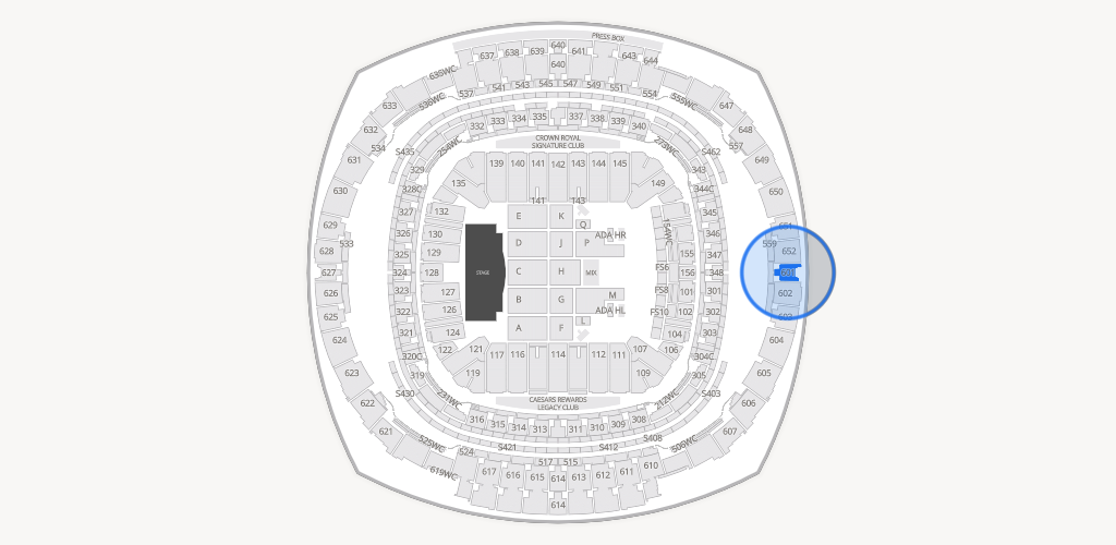 Caesars Superdome Seating Chart