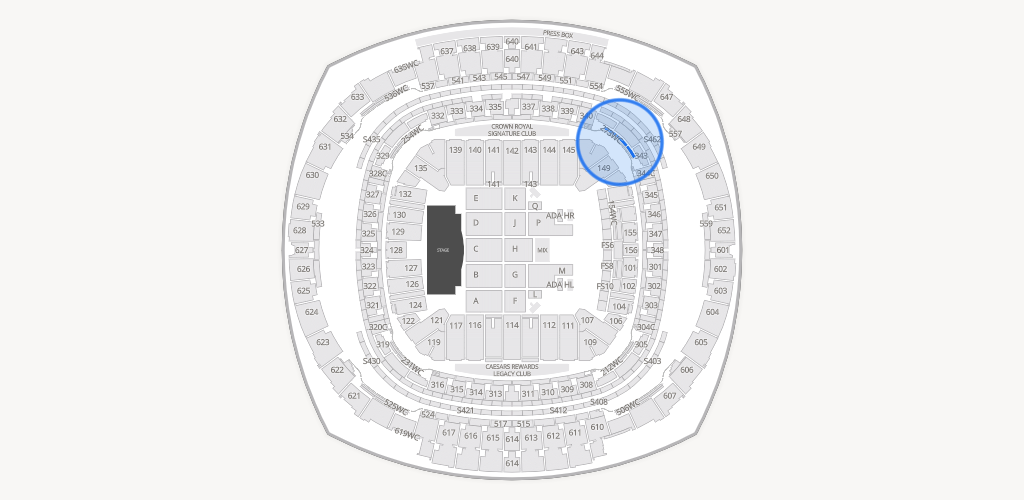Caesars Superdome Seating Chart