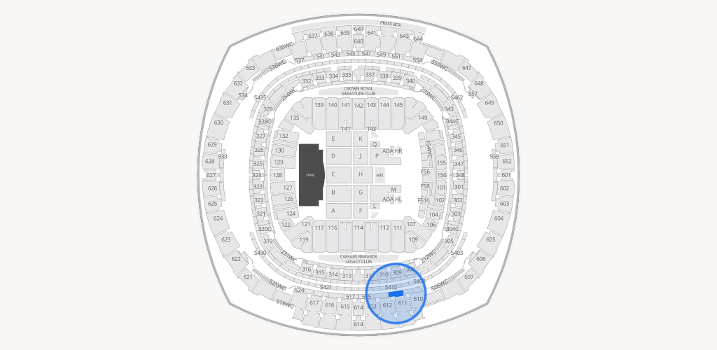 Caesars Superdome Seating Chart