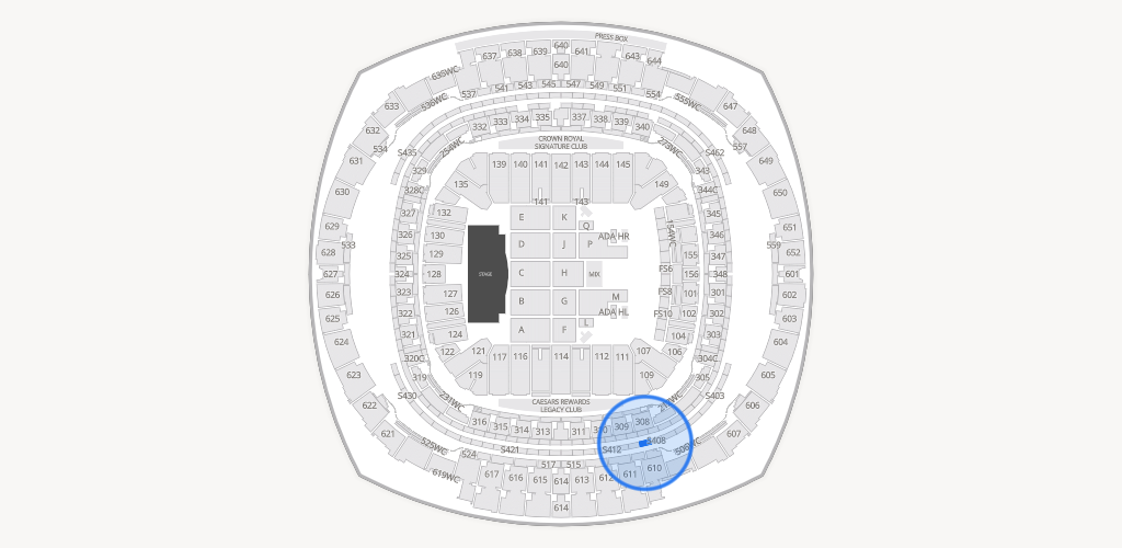 Caesars Superdome Seating Chart