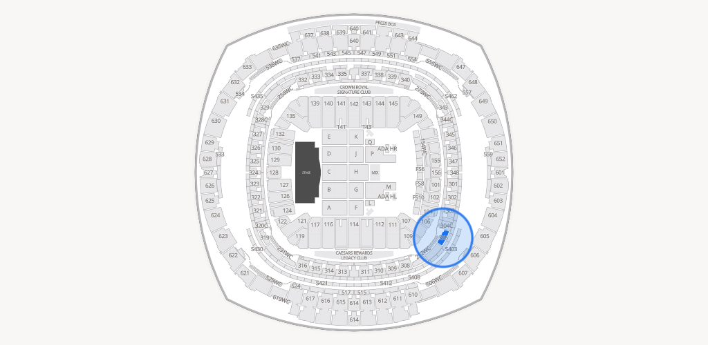 Caesars Superdome Seating Chart
