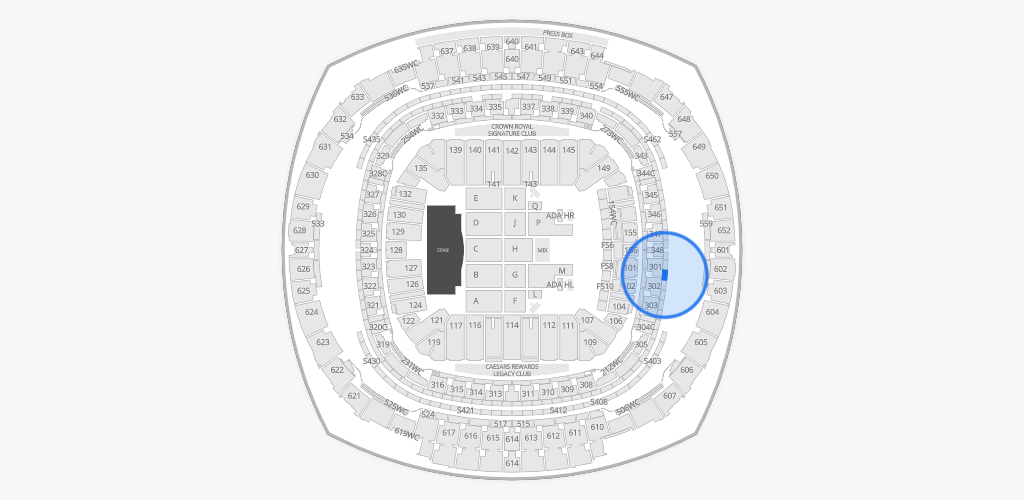 Caesars Superdome Seating Chart