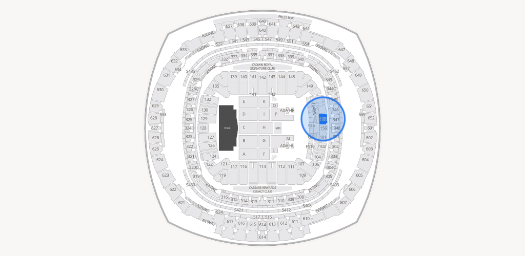 Caesars Superdome Seating Chart