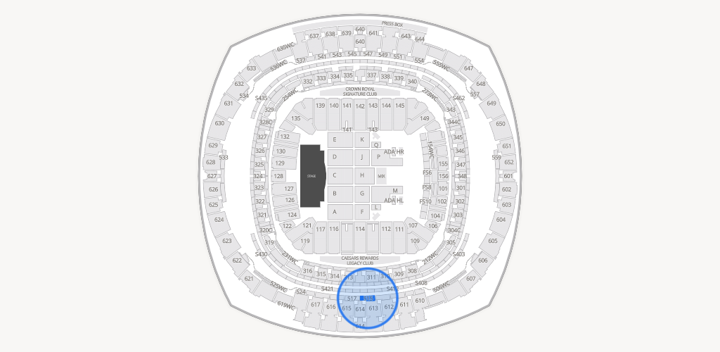 Caesars Superdome Seating Chart