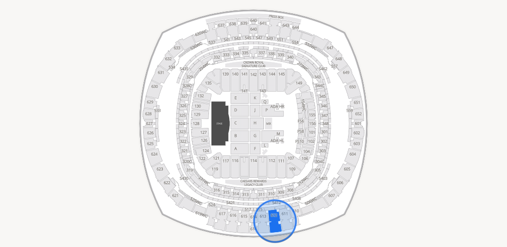 Caesars Superdome Seating Chart