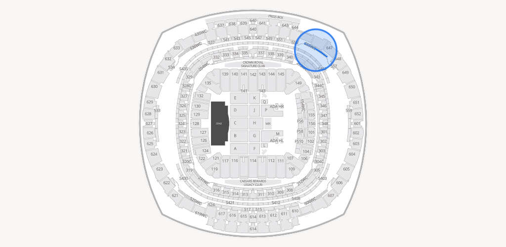 Caesars Superdome Seating Chart