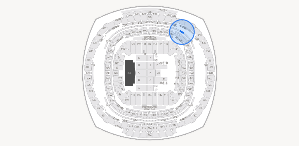 Caesars Superdome Seating Chart