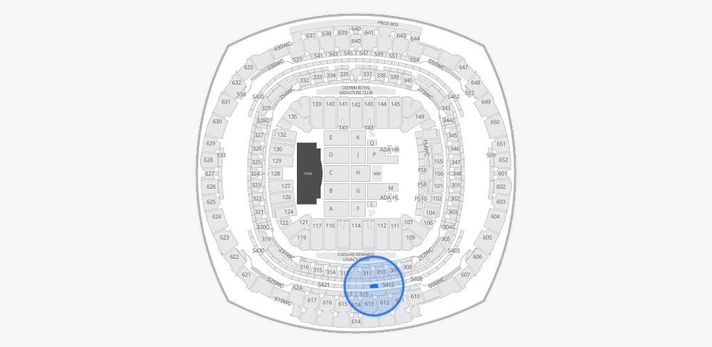 Caesars Superdome Seating Chart