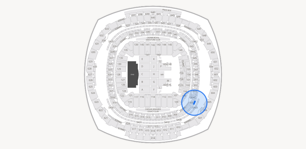 Caesars Superdome Seating Chart