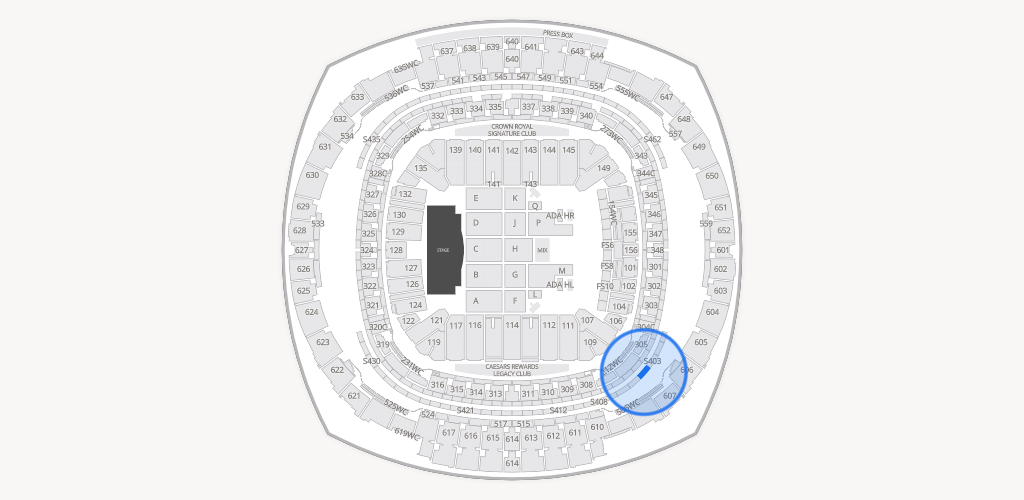 Caesars Superdome Seating Chart