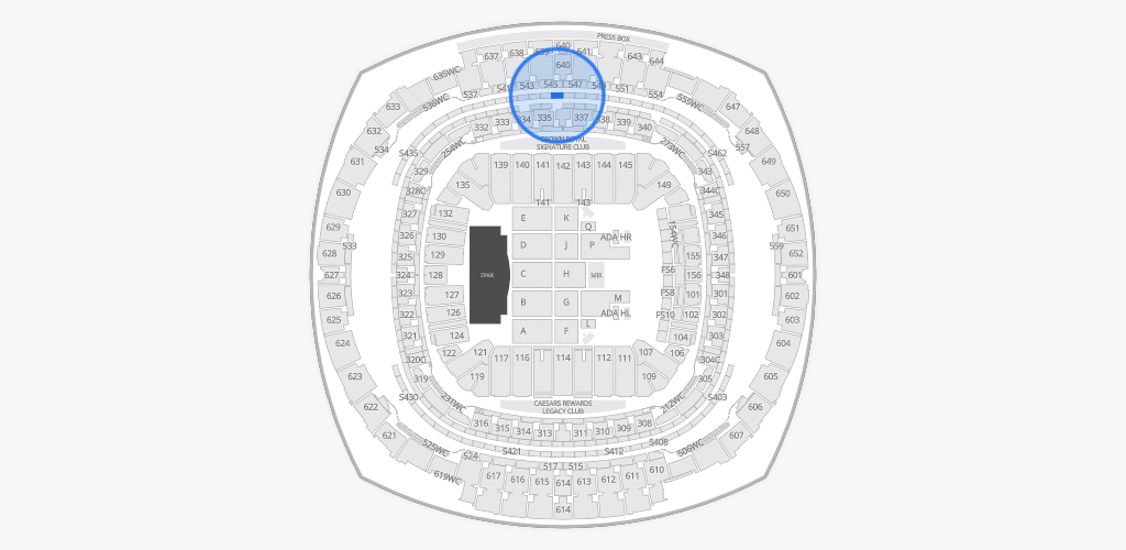 Caesars Superdome Seating Chart