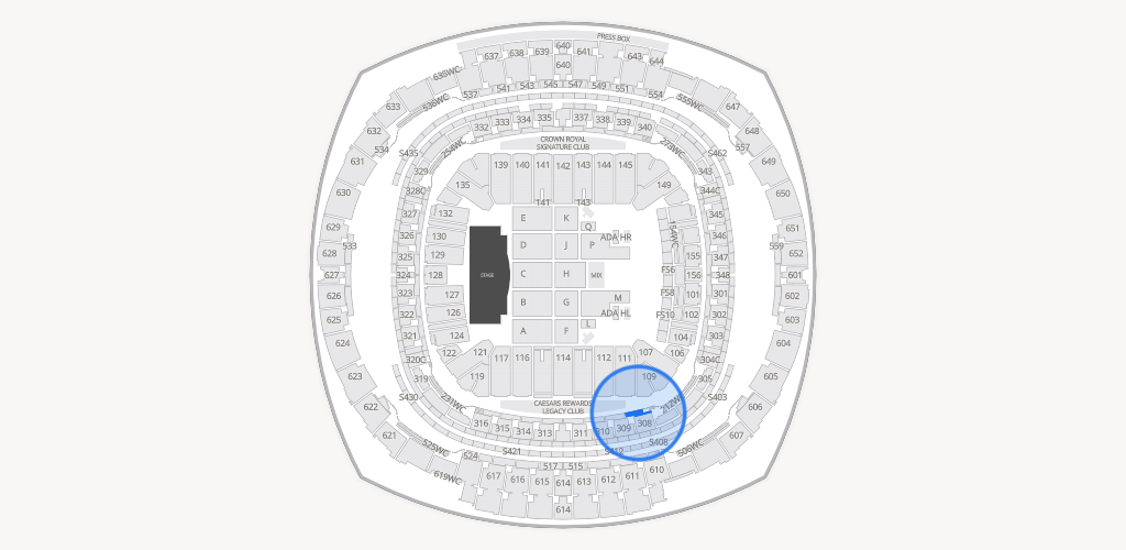 Caesars Superdome Seating Chart