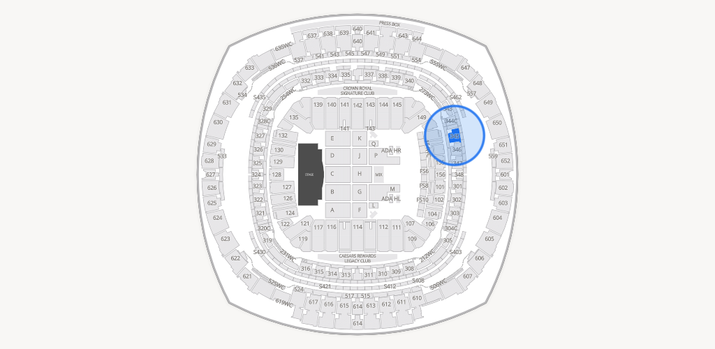 Caesars Superdome Seating Chart