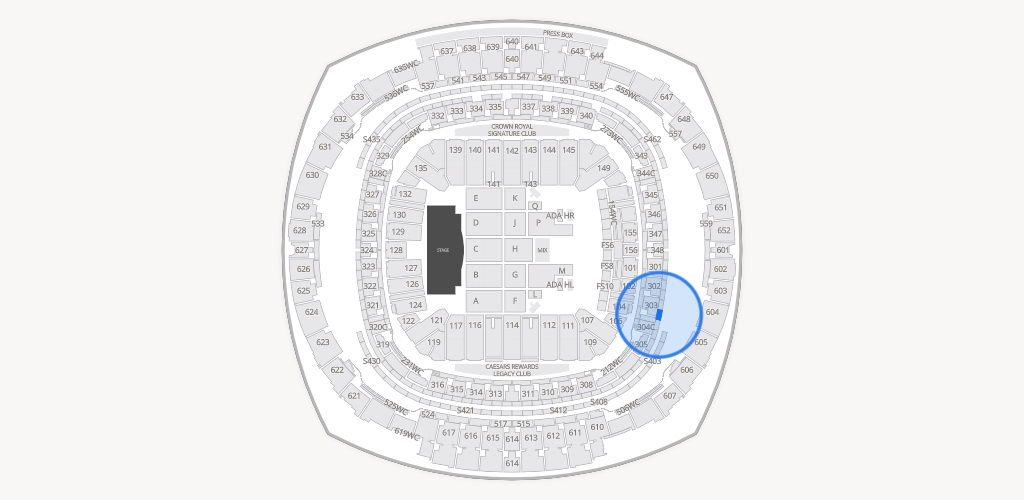 Caesars Superdome Seating Chart