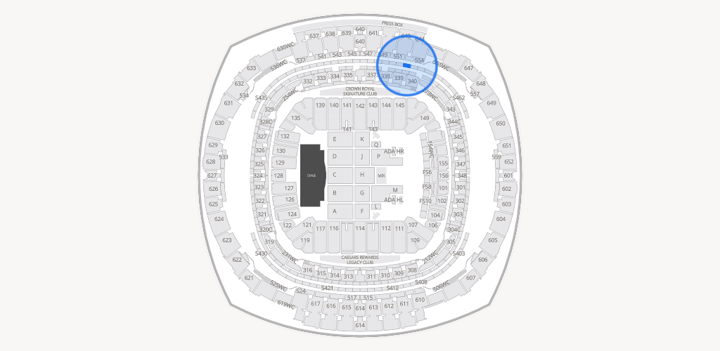 Caesars Superdome Seating Chart