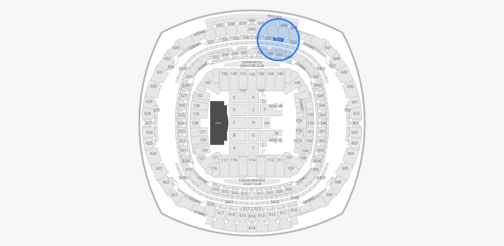 Caesars Superdome Seating Chart