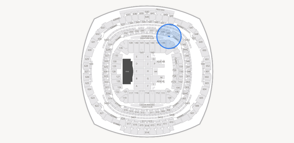 Caesars Superdome Seating Chart