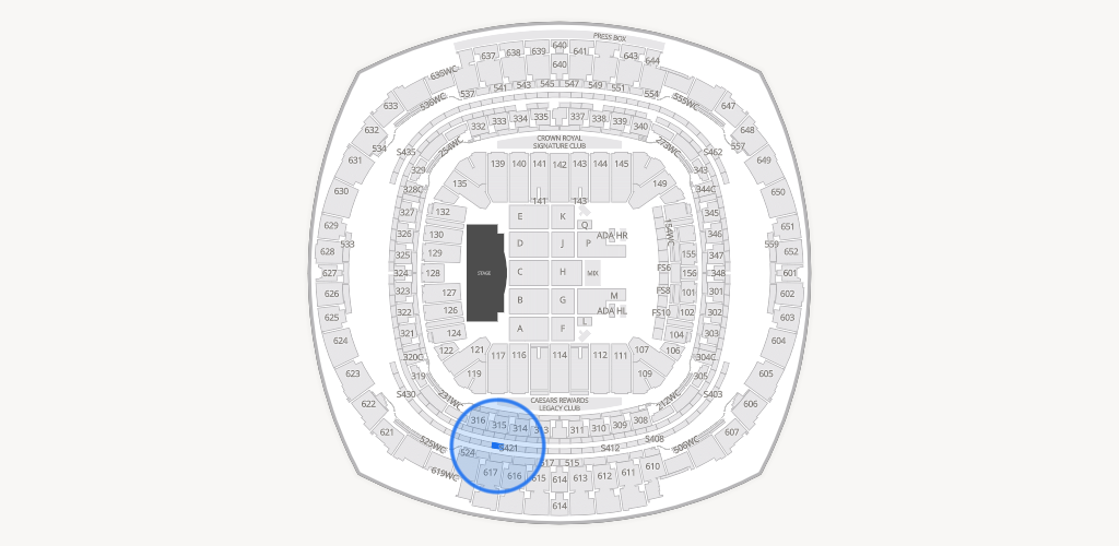 Caesars Superdome Seating Chart
