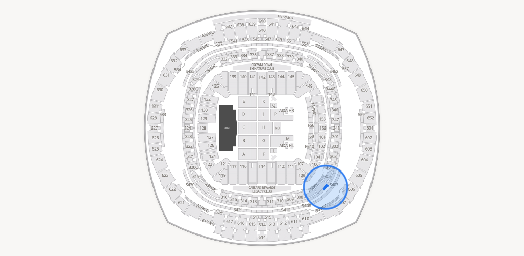 Caesars Superdome Seating Chart