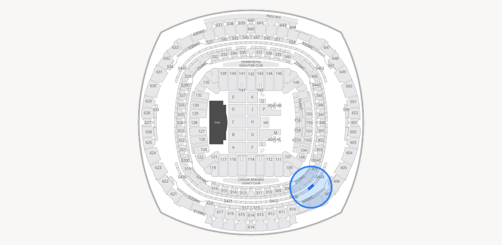 Caesars Superdome Seating Chart
