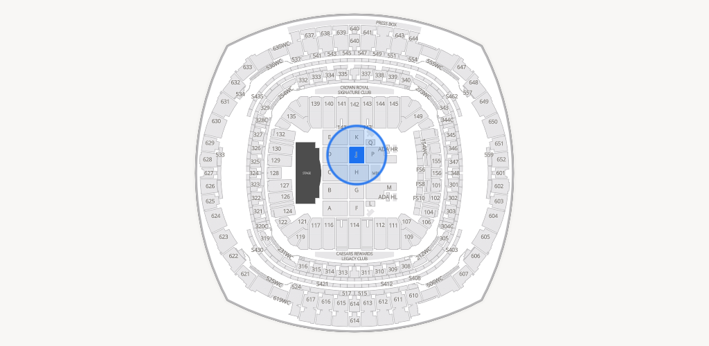 Caesars Superdome Seating Chart