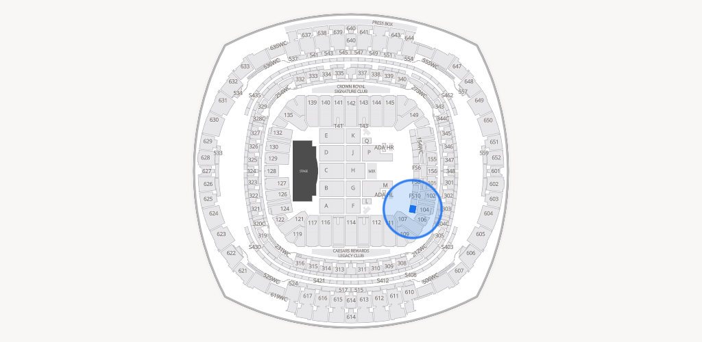 Caesars Superdome Seating Chart