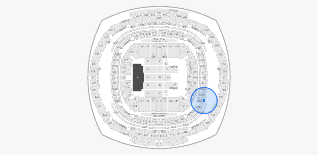 Caesars Superdome Seating Chart