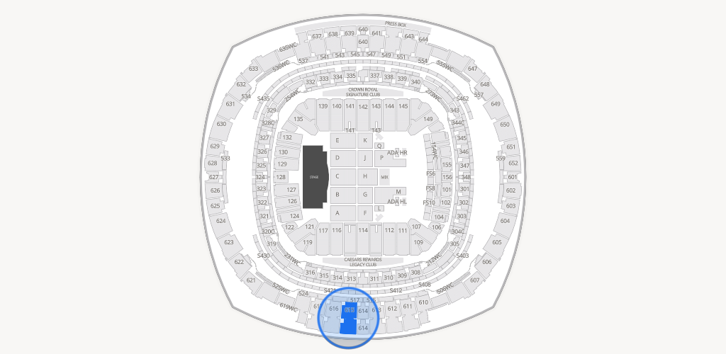Caesars Superdome Seating Chart