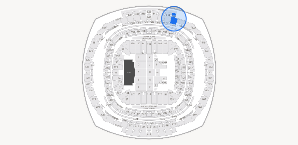 Caesars Superdome Seating Chart