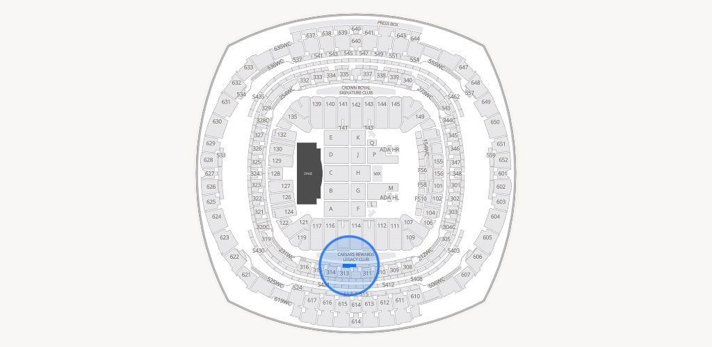 Caesars Superdome Seating Chart