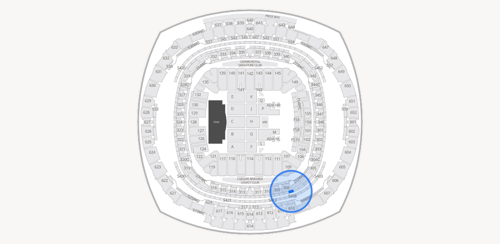 Caesars Superdome Seating Chart